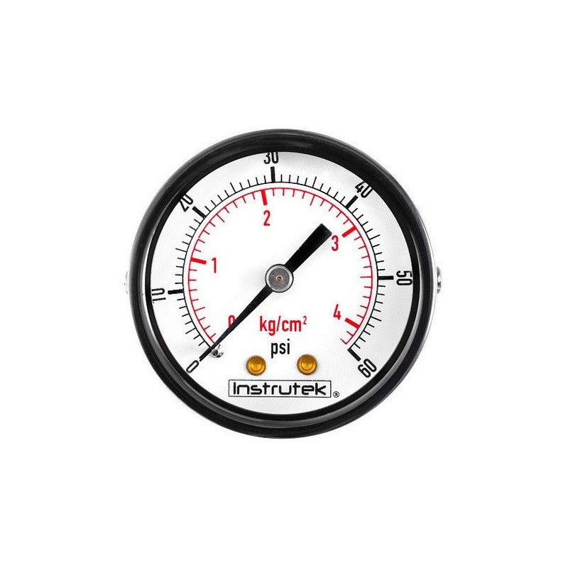 Pressure Gauge For Air Compressor 2 Dial, 60 Psi (Air, Gas)