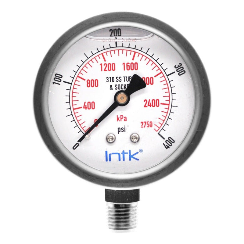 Manometer for petrochemical and water handling 400 Psi with 1/4