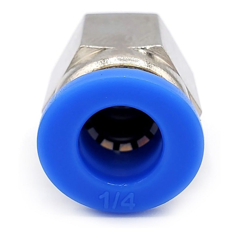 10 Pz De Conector/racor Rápido Neumático Recto M6 X 1/4