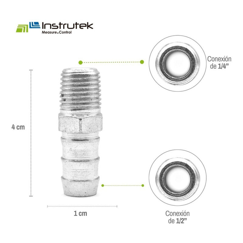 Espiga Para Mangueras Macho De 1/4 Npt X 1/2 10 Pz