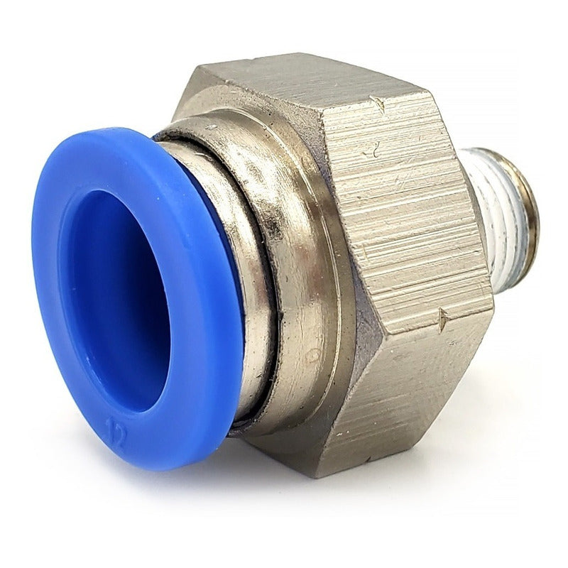 5 Pz De Conector/racor Rápido Neumático Recto 1/8 Npt X 12mm