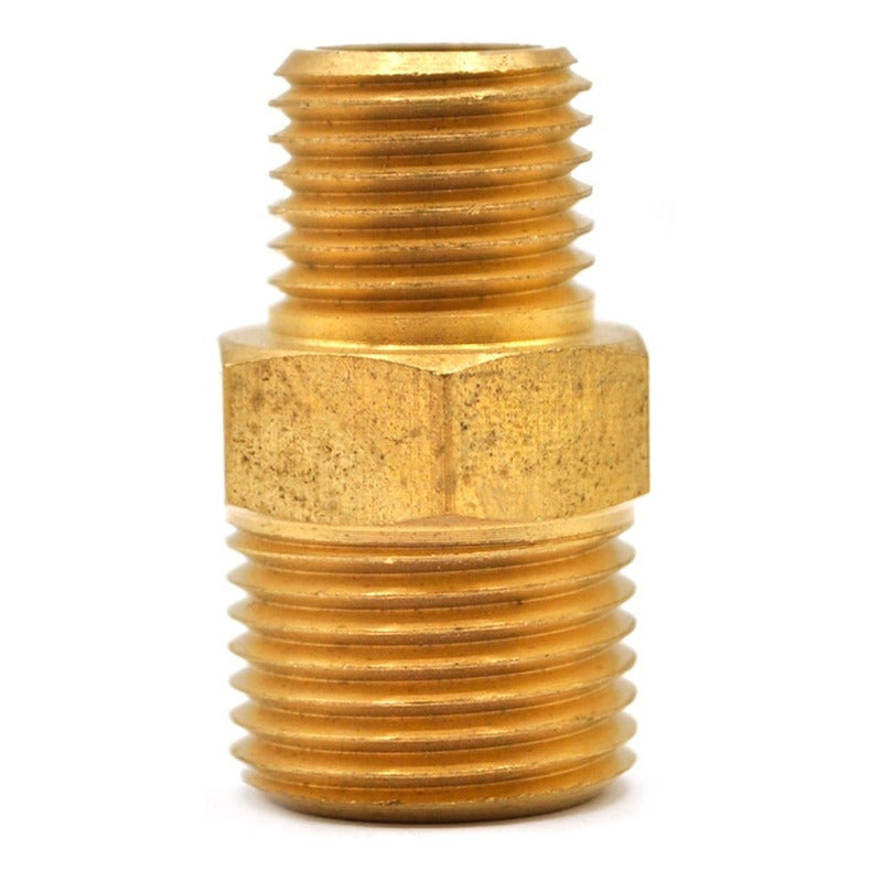 Brass Hexagonal Nipple 3/8 X 1/4 Npt 10 Pcs