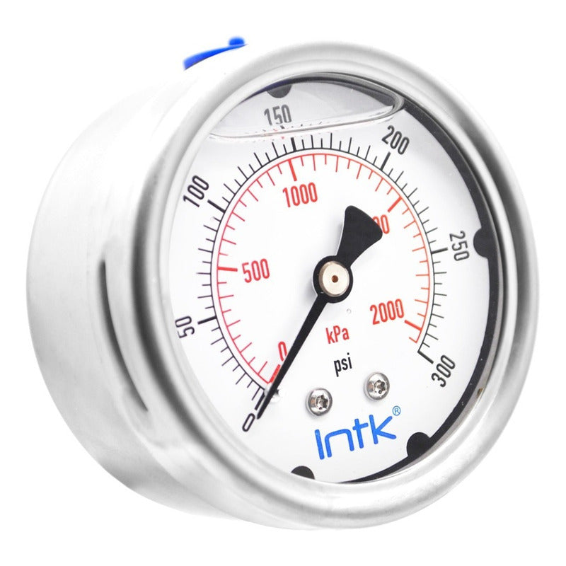 Stainless steel pressure gauge 2.5 PLG, 300 Psi 2000 Kpa Conx. Later