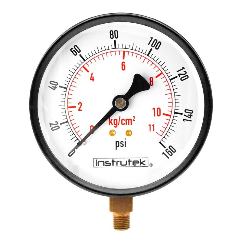 Manómetro Para Compresor Carátula 4 PLG, 160 Psi (aire, Gas)