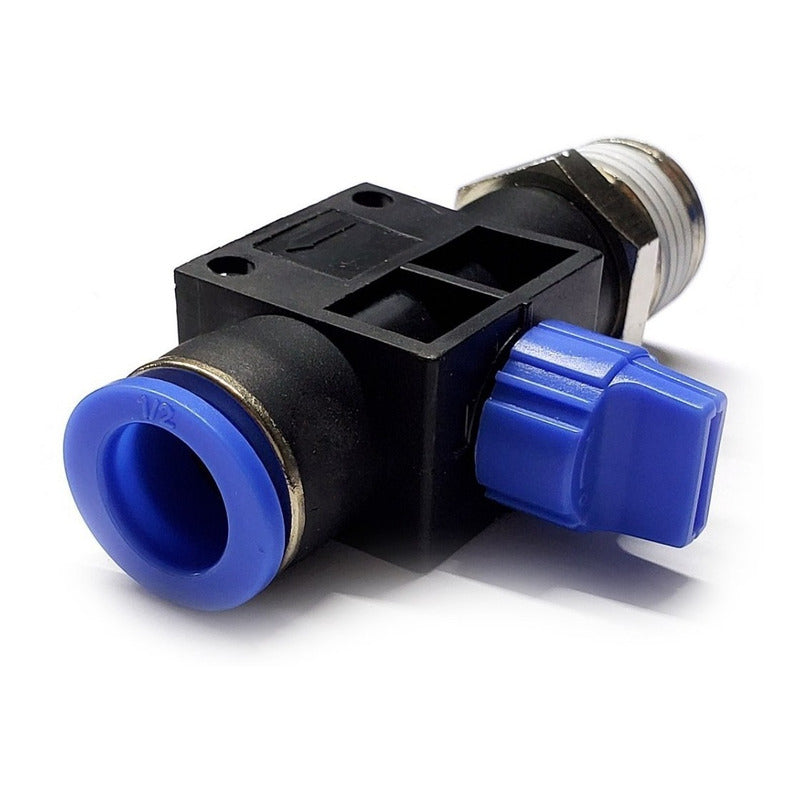 Conector / Válvula De Mano Recta (on-off) 1/2 Npt X 1/2