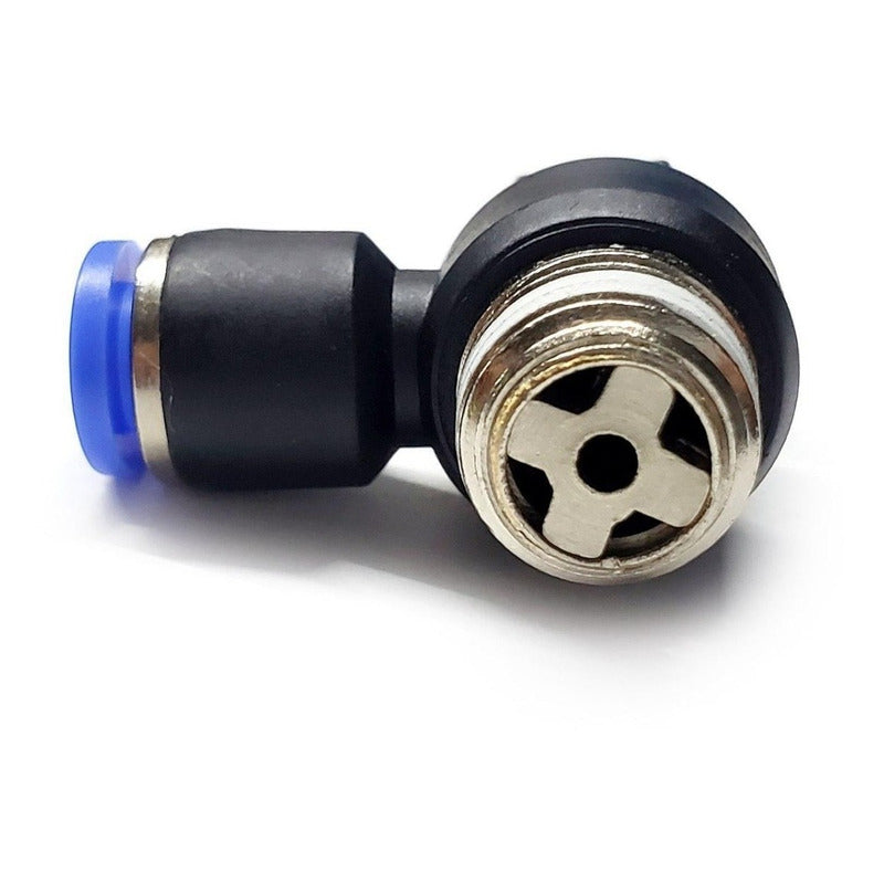 Pneumatic Flow Regulator/Connector Elbow 1/4 Npt X 1/4