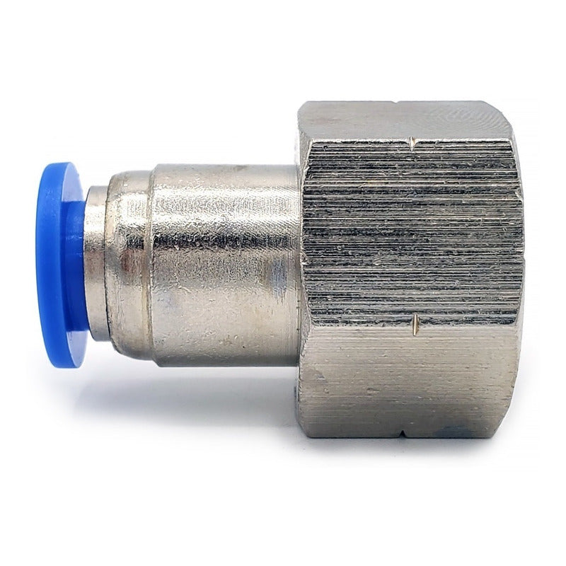 10 Pz De Conector/racor Neumático Recto Hembra 3/8 Npt X 8mm