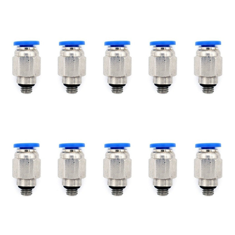 10 Pz De Conector/racor Rápido Neumático Recto M5 X 4mm