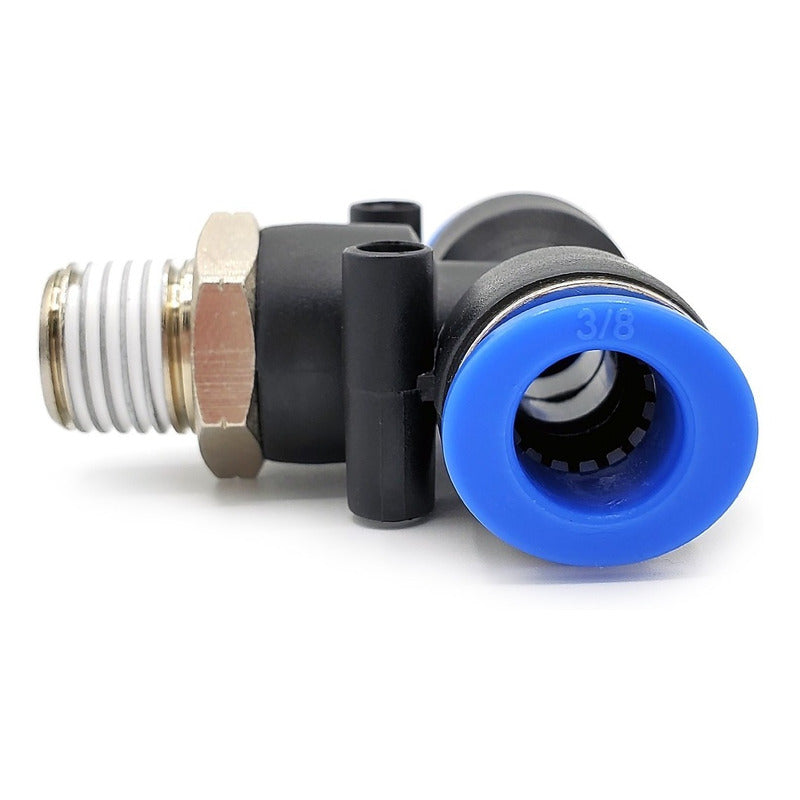 5pz Racor Rápido Neumático En Tee 1/4 Npt X 3/8