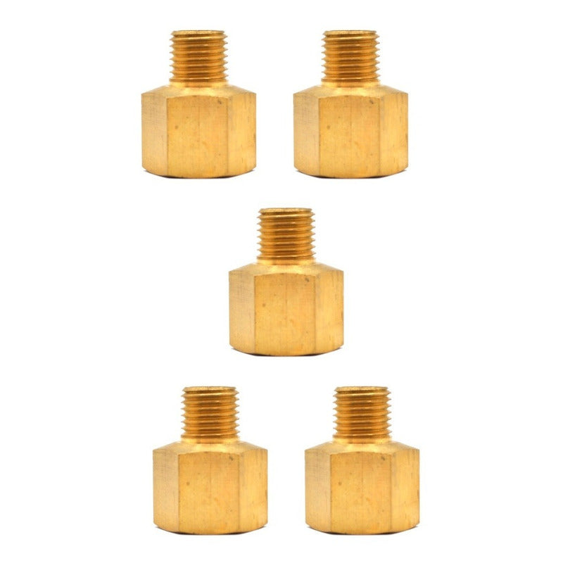 Adaptador Fabricado En Latón De 3/8 Npt A 1/4 Npt 5 Pz