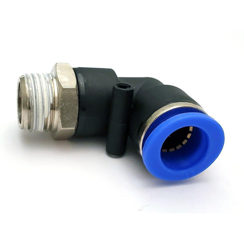 5 Pz De Conector/racor Rápido Neumático Codo 3/8 Npt X 12 Mm