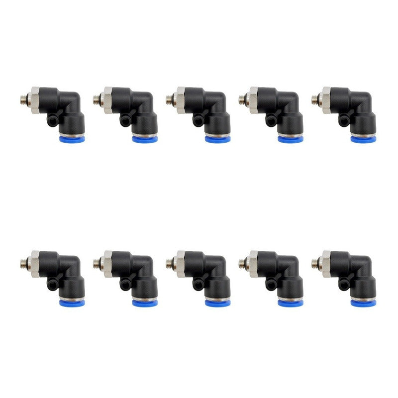 10 Pc Quick Pneumatic Connector/fitting Elbow M5 X 1/4