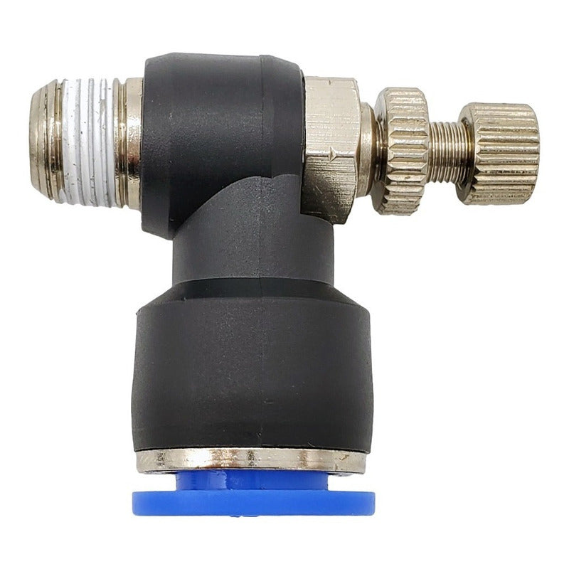 Connector / Pneumatic Flow Regulator Elbow 1/8 Npt X 10mm