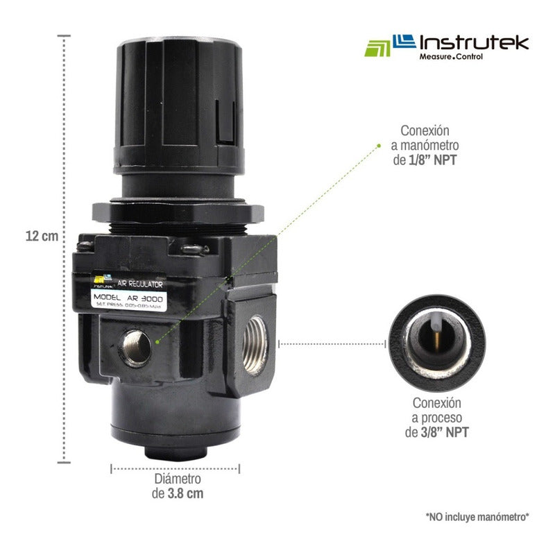 Pneumatic Pressure Regulator 3/8 120 Psi