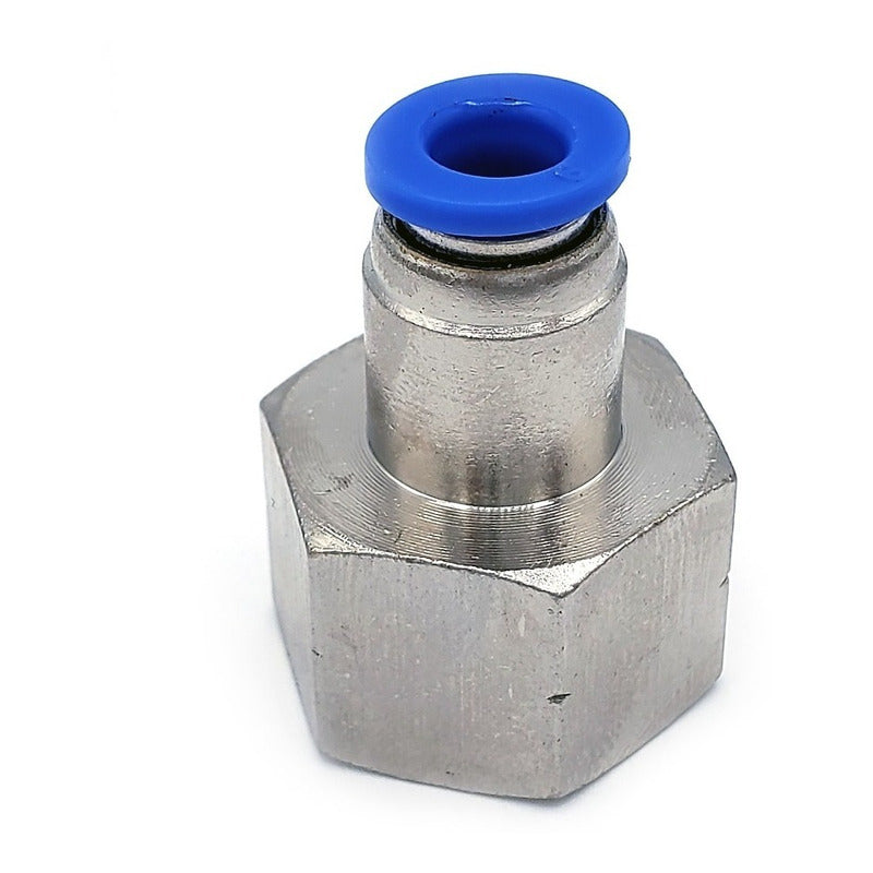 10 Pc of Straight Female Pneumatic Connector/Fitting 3/8 Npt X 6mm