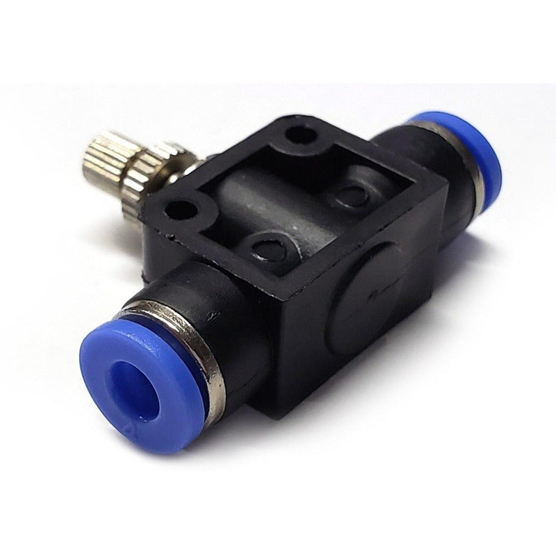 Pneumatic Flow Regulator/Connector Straight Union 4 mm