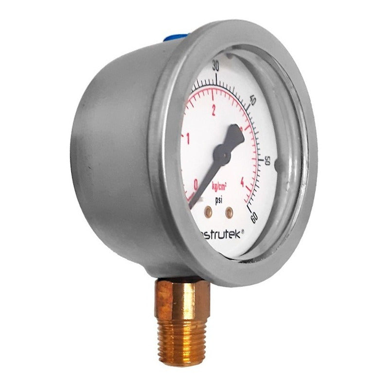 Manómetro Para Sistema De Riego C/glicerina 2.5 PLG, 60 Psi