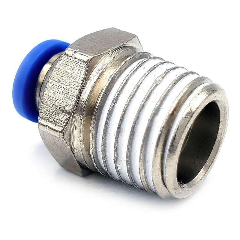 10 Pz De Conector/racor Rápido Neumático Recto 1/4 Npt X 4mm