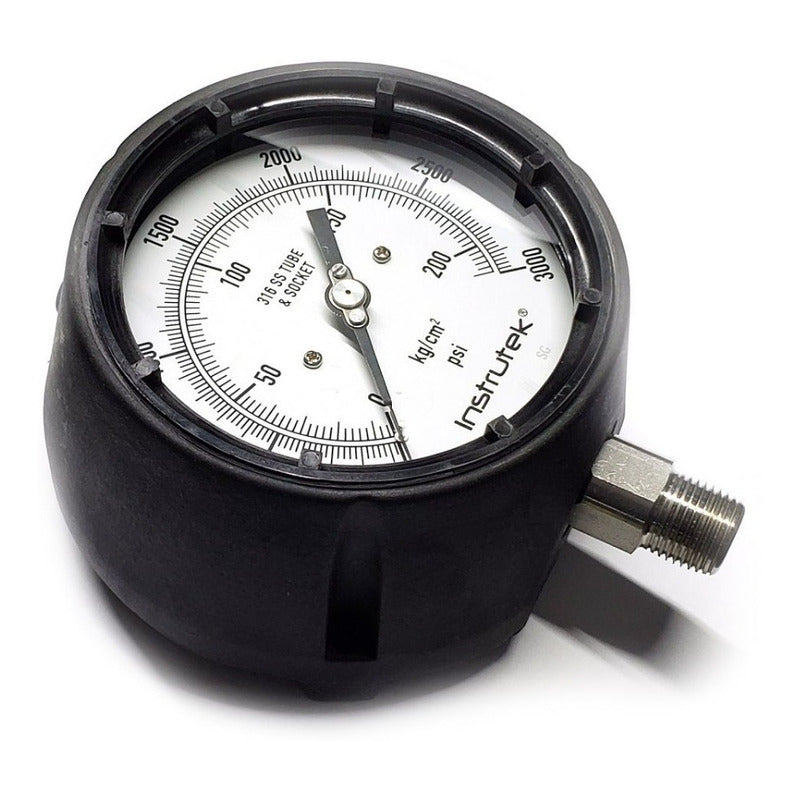 Pressure Gauge Phenolic Stainless Steel Glycerin Case 4.5 IN. 3000 Psi