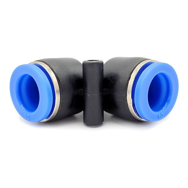 10 Pz Racor Unión Neumático En Codo 10mm