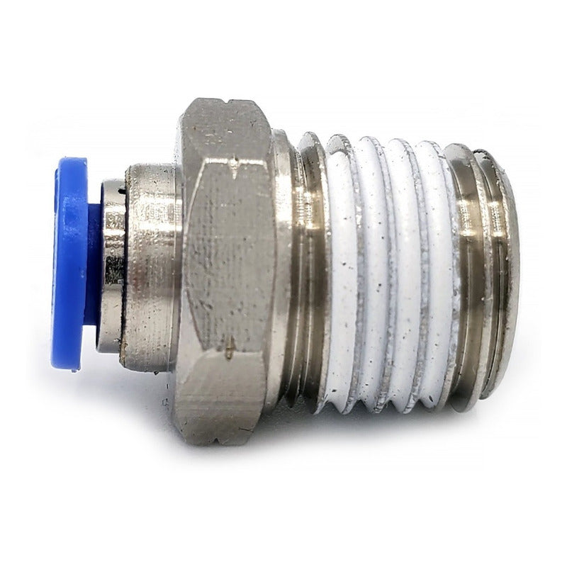 10 Pz De Conector/racor Rápido Neumático Recto 1/4 Npt X 1/8