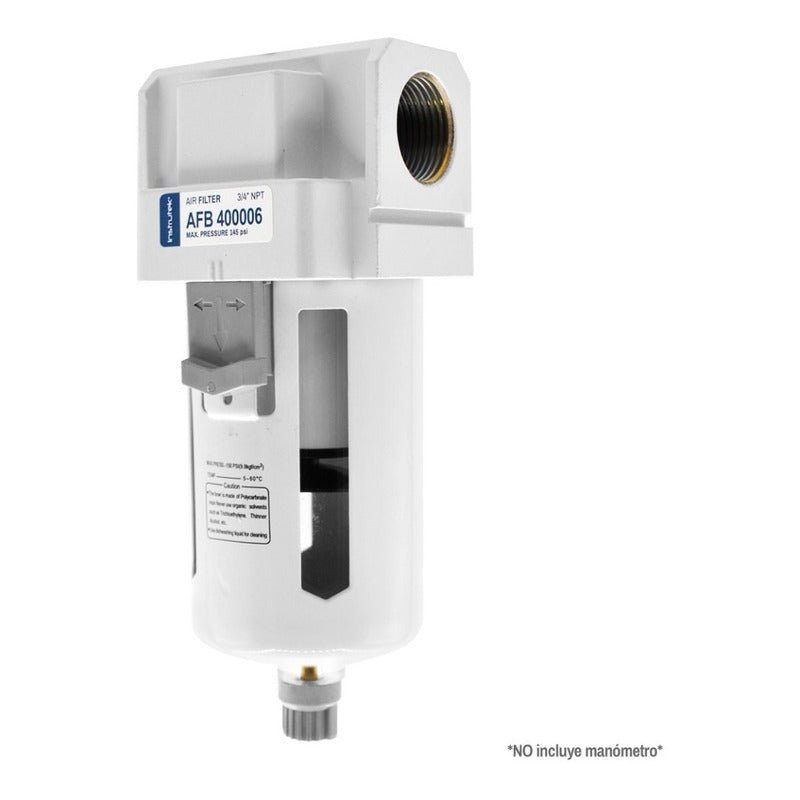 Water Separator Filter 145 Psi, 3/4 Connection For Compressors