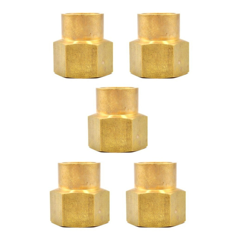 Brass Reducing Coupling From 1/2 Npt To 3/8 Npt 5 Pz