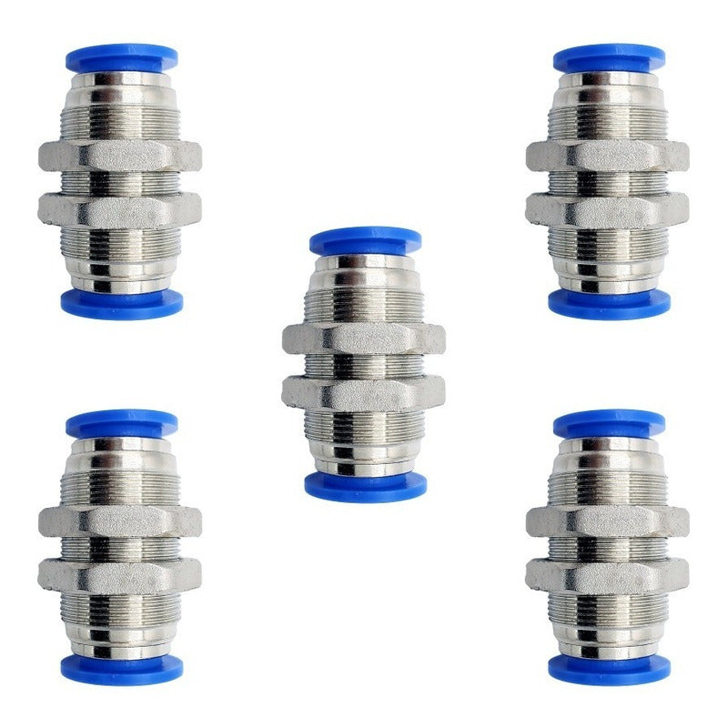 5 Pc of 1/2 Straight Pneumatic Quick Connect Gland