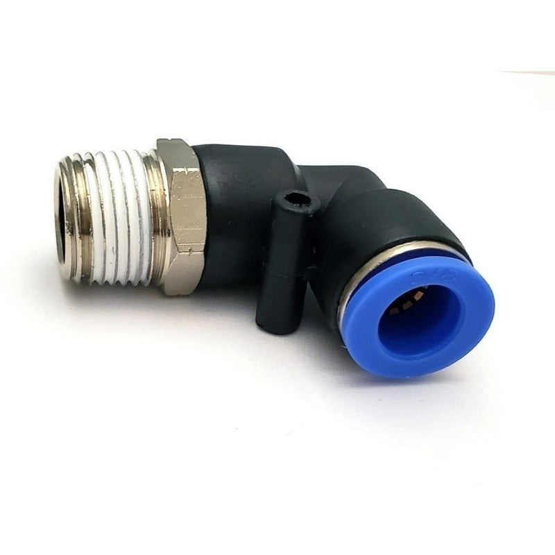 5 Pz De Conector/racor Rápido Neumático Codo 3/8 Npt X 3/8