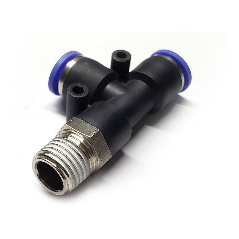 5 Pz Pneumatic Quick Connector/Fitting Lateral Tee 1/4 X 8mm