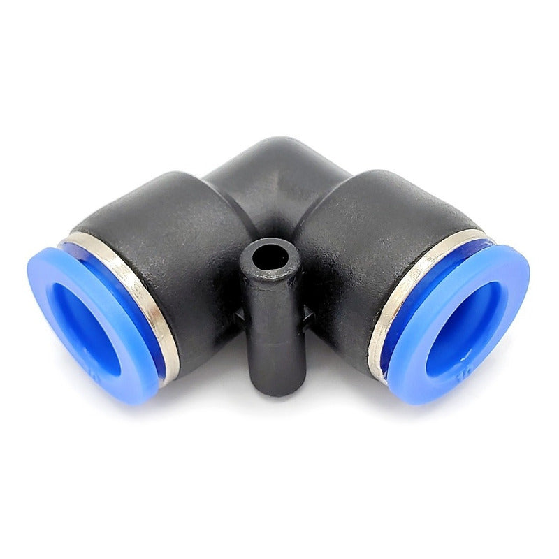 10 Pz Racor Unión Neumático En Codo 10mm