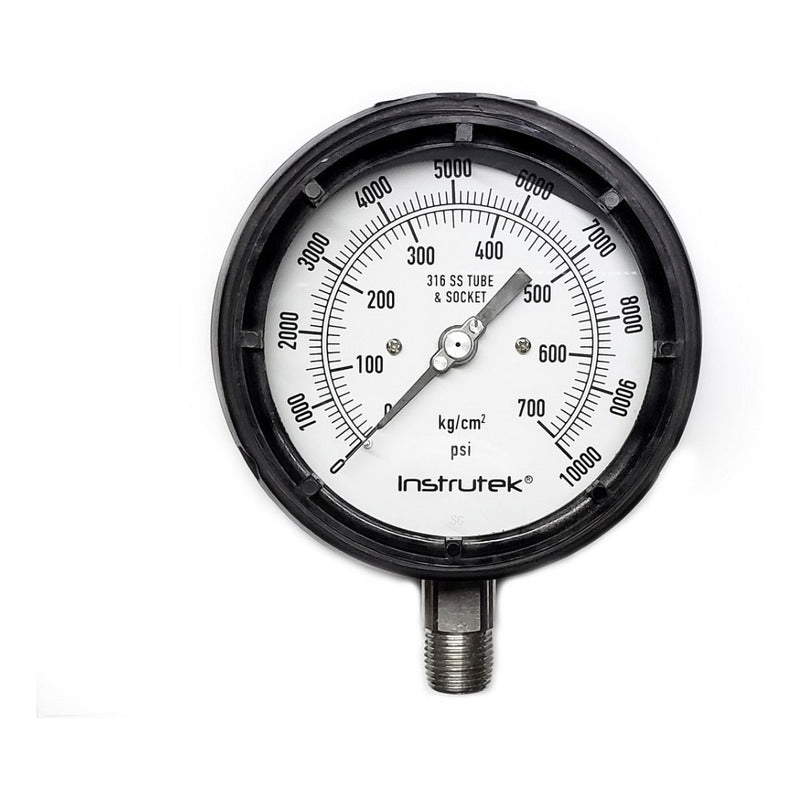 Pressure Gauge Phenolic Stainless Steel Glycerin Car 4.5 INCH 10000 Psi