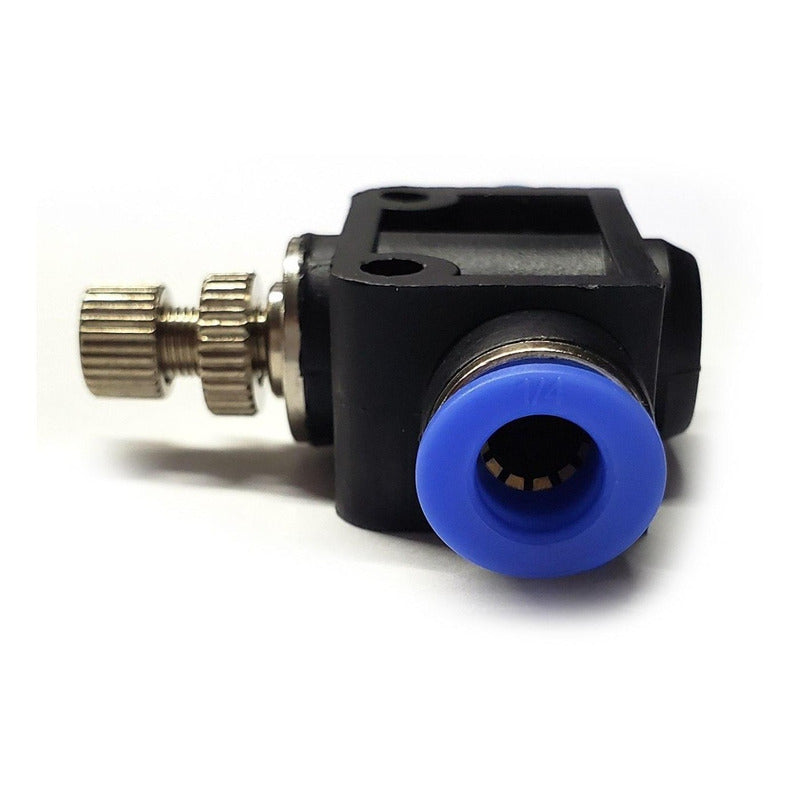 Pneumatic Flow Regulator/Connector Straight Union 1/4