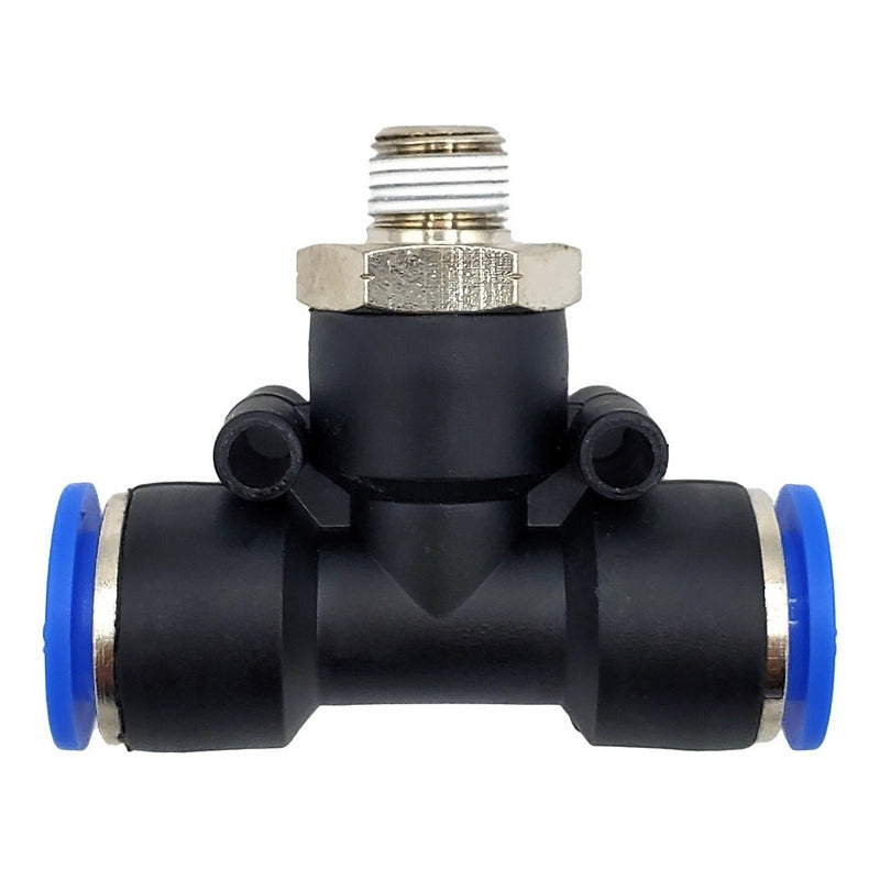 5pz Racor Rápido Neumático En Tee 1/8 Npt X 10mm