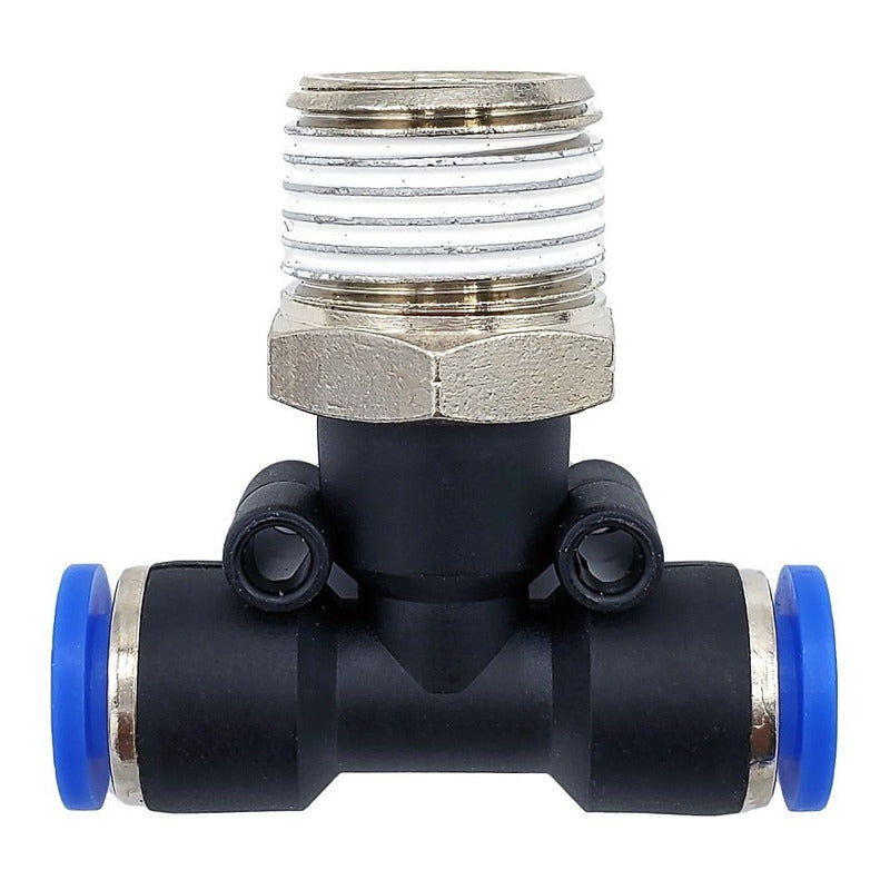 5pz Racor Neumático En Tee 3/8 Npt X 1/4