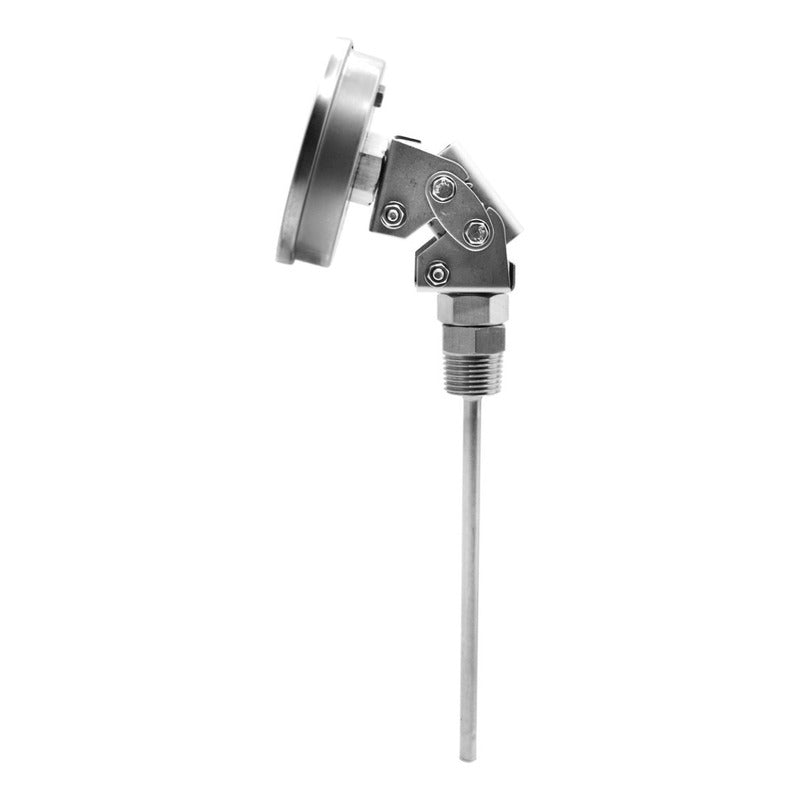 Termómetro 3 PLG, Vástago De Ángulo Variable 6   0 A 300 Cº