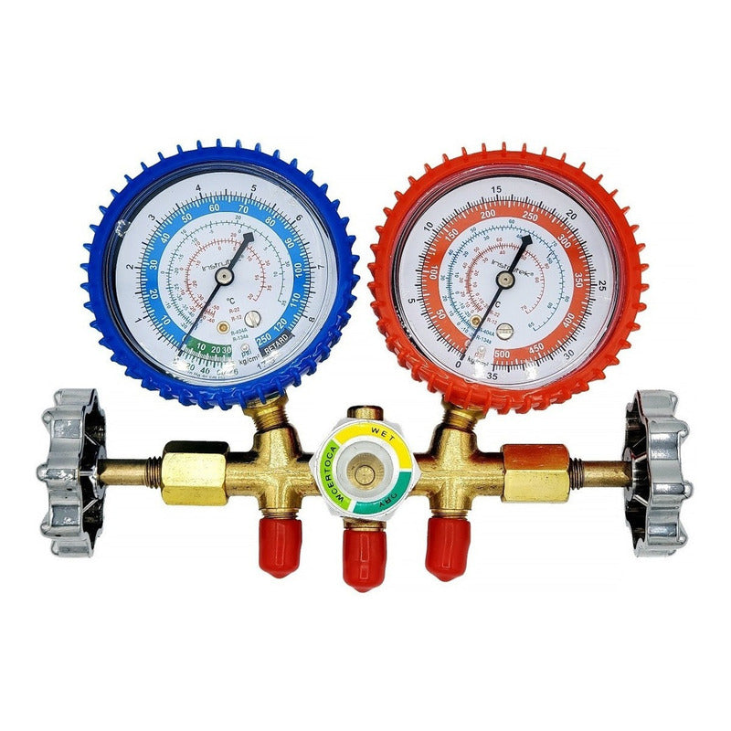 Juego Manómetros Refrigeración Cmanifold R134a R22 R404 R12