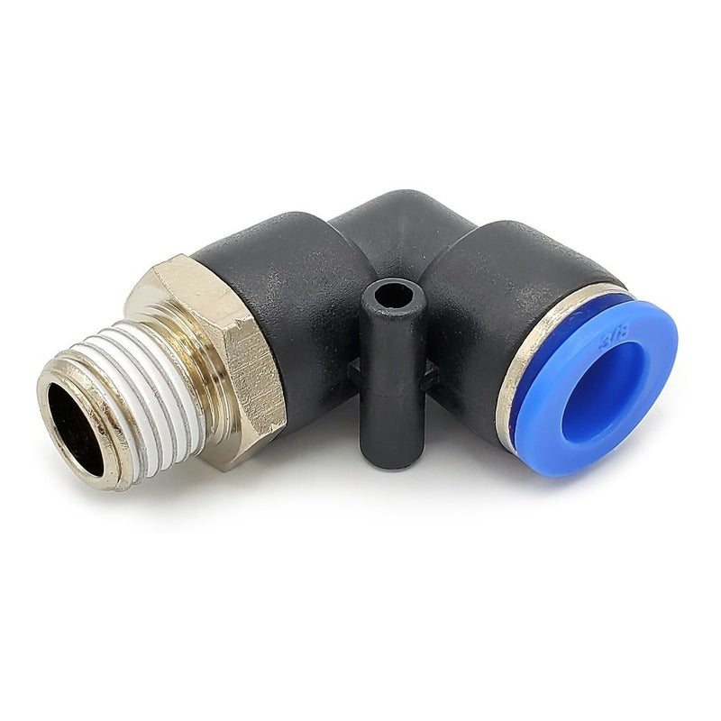 5 Pc of Pneumatic quick connector/fitting Elbow 1/4 Npt X 3/8