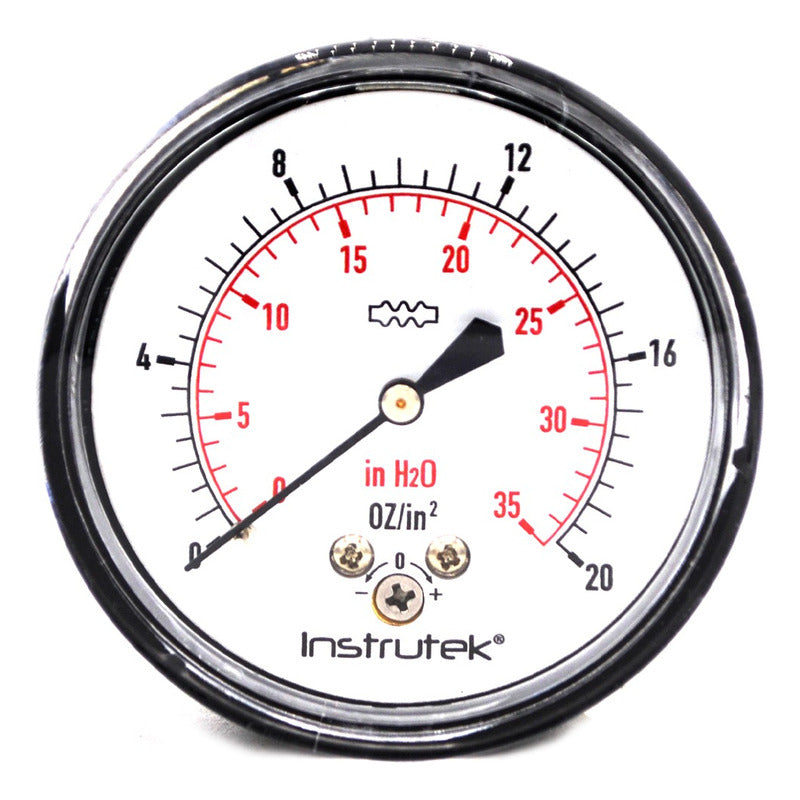 Manómetro 20 Oz / 35 Inh2o C/posterior P/ Gas Y Baja Presion