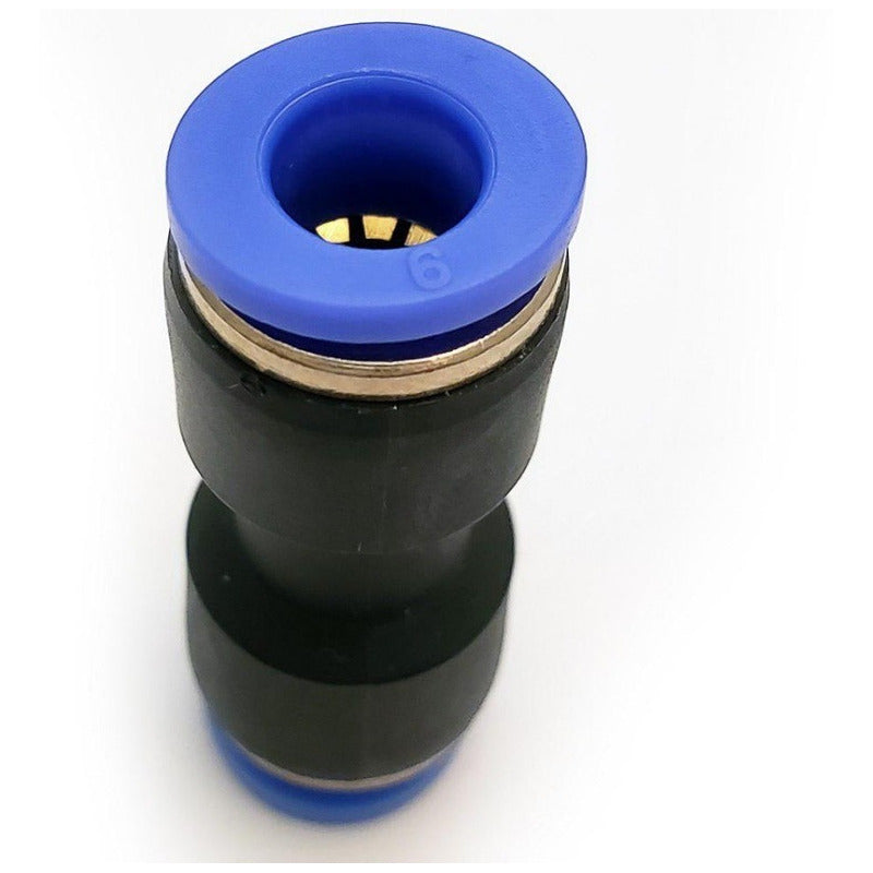 10 Pz Racor Unión Neumático Recto 6 Mm