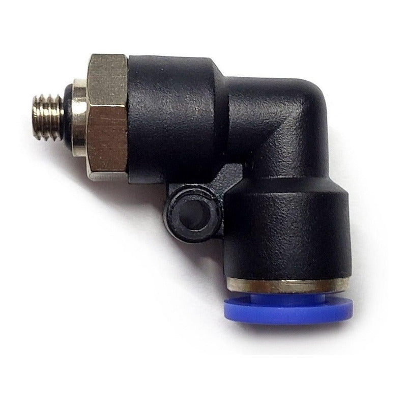 10 Pz De Conector/racor Rápido Neumático Codo M5 X 6 Mm