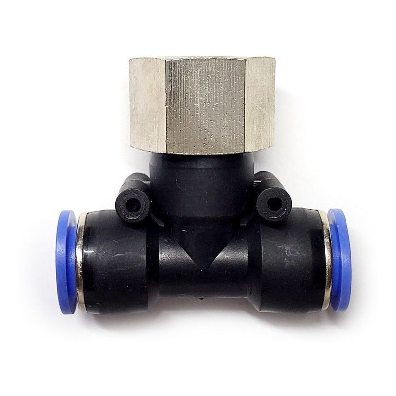 5pz Racor Rápido Neumático En Tee 1/2 Npt Hembra X 1/2 Mang.
