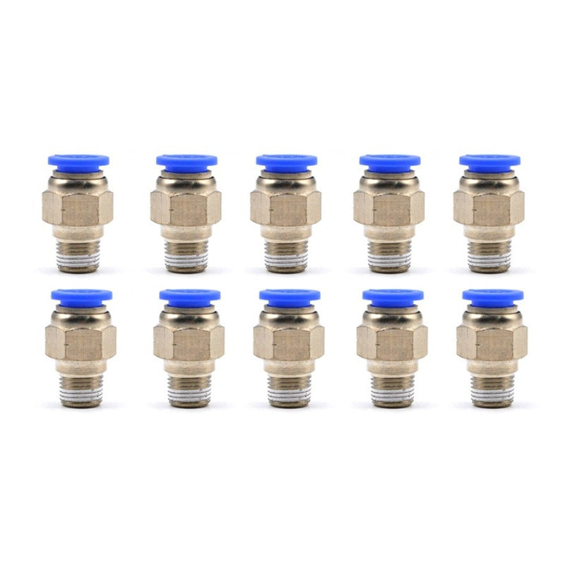 10 Pc Quick Connect Pneumatic Straight 1/8 Npt X 8mm