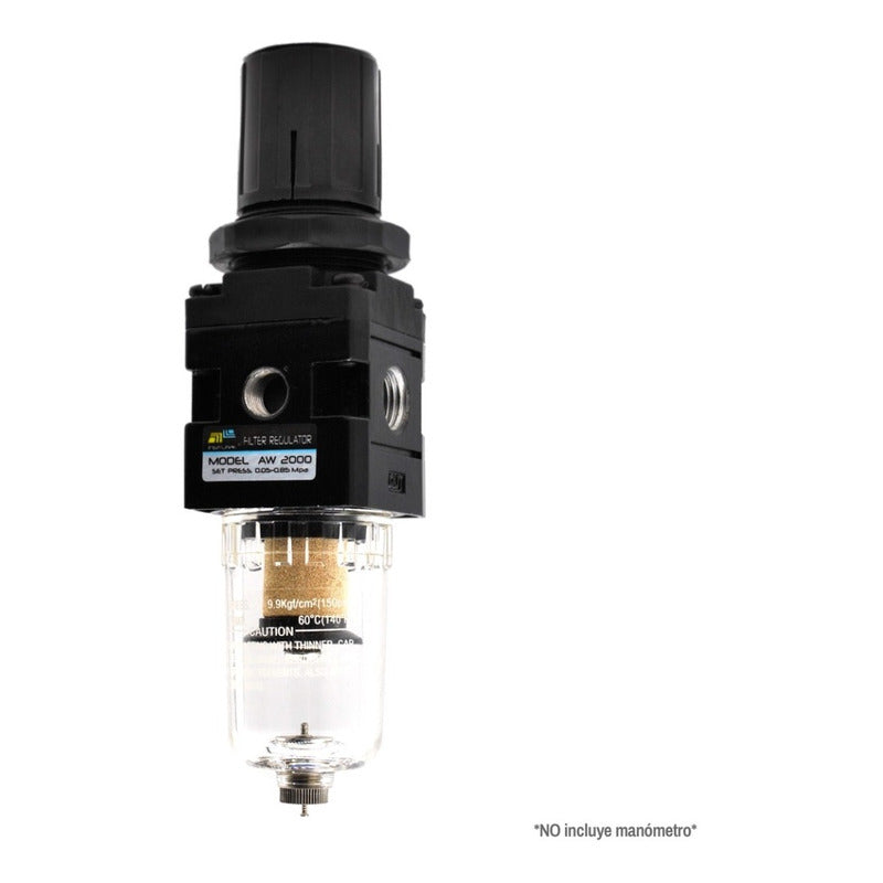 Filter - Air Regulator 1/4 for Compressor, 1/8 Connection
