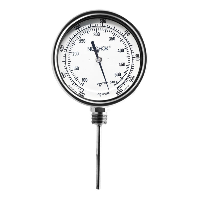 Oven Thermometer 5 PLG 200 A 1000°f Stem 4, 1/2 Npt Thread