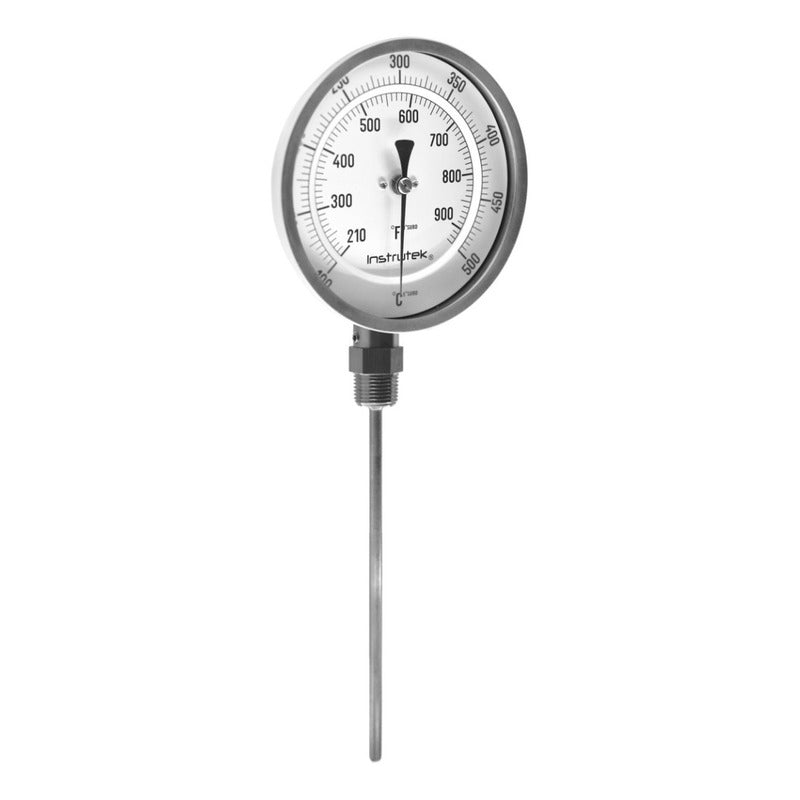 Termómetro Horno 5 PLG 100 A 500°c Vástago 9 Rosca 1/2  Npt