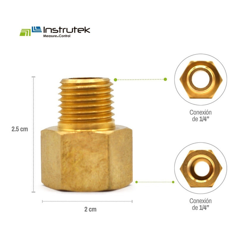 Adapter Made Of Brass From 1/4 Npt To 1/4 Npt 10 Pcs