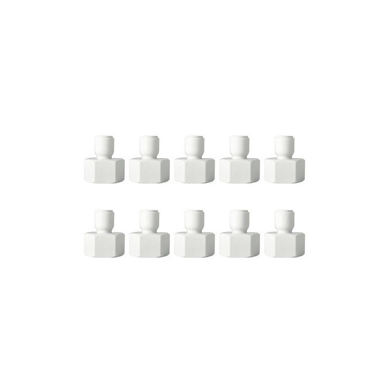 10 Pcs Straight Connector Female Thread 3/8 X 1/4 Reverse Osmosis