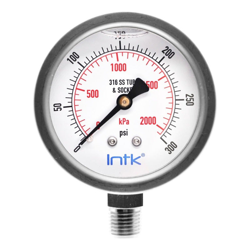 Pressure Gauge for Petrochemical and Water Handling 300 Psi Con. 1/4