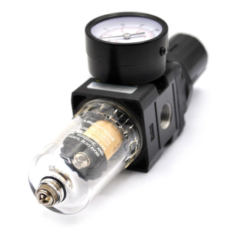 1/4" Air Filter - Regulator for Compressor with Pressure Gauge